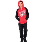 A2Z 4 Kids Boys Tracksuit All Star Print Hooded Pullover Hoodie - T.S 324 Red 11-12