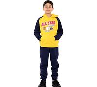 A2Z 4 Kids Boys Tracksuit All Star Print Hooded Pullover Hoodie - T.S 324 Yellow 11-12