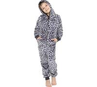 A2Z 4 Kids Children Animal Onesie Super Soft Animal Print Pyjamas for Kids Comfy Leoaprd Print Loungewear Sleeping wear Costume Gifts for Girls & Boys Age 5-13 Years