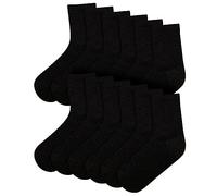 A2Z 4 Kids Children Schoolwear - Socks 970 6 Pack Black 2-3