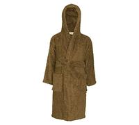 A2Z 4 Kids Childrens Boys Girls Hooded Bathrobe 100% Cotton Terry - Towel Bathrobe Brown_5-6
