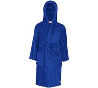 A2Z 4 Kids Childrens Boys Girls Hooded Bathrobe 100% Cotton Terry - Towel Bathrobe Royal_9-10