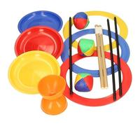 A2Z 4 Kids Circus Skills Set 15pcs Includes Juggling Balls Rings Spinning Plates & Wooden Diabolo Fun Educational Toy for Kids 6+Hand-Eye Coordination Balance & Motor Skills