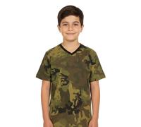 A2Z 4 Kids Cotton Basic T-Shirt Crew Neck Short Sleeve School Wear Camo Green