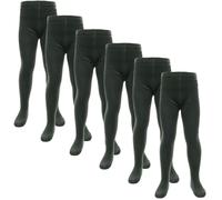 A2Z 4 Kids Cotton Rich 6 Pack Uniform School Tights Comfortable Schoolwear - UF Tights Green 6 Pack 7-8