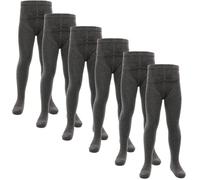 A2Z 4 Kids Cotton Rich 6 Pack Uniform School Tights Comfortable Schoolwear - UF Tights Grey 6 Pack 11-12