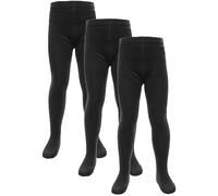 A2Z 4 Kids Cotton Rich Uniform School Tights Comfortable Schoolwear - UF Tights Black 3 Pack 13.
