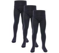 A2Z 4 Kids Cotton Rich Uniform School Tights Comfortable Schoolwear - UF Tights Navy 3 Pack 7-8