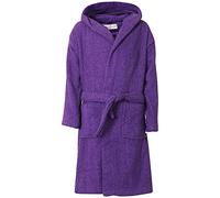 A2Z 4 Kids Cotton Towelling Hooded - Towel Bathrobe Purple_5-6