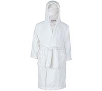 A2Z 4 Kids Cotton Towelling Hooded - Towel Bathrobe White_5-6