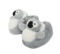 A2Z 4 Kids Cute 3D Koala Animal Slippers Soft Plush Warm House Shoes with Non-Slip Sole Boys Girls Cosy Indoor Footwear UK Sizes 9/10 to 2/2.5, Grey