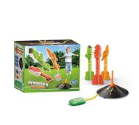 A2Z 4 Kids Dinosaur Blasters Kid Powered Rocket Launcher Set 3 Dinosaur Foam Rockets with Volcano Base Stomp Pad Outdoor Indoor Garden Toy Safe Fun Educational STEM Gift for Boys Girls Ages 3+