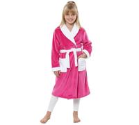 A2Z 4 Kids Dressing Gown Super Soft Flannel Fleece Fluffy Bathrobe For Girls Boys - Bathrobe 122 Pink 7-8