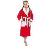 A2Z 4 Kids Dressing Gown Super Soft Flannel Fleece Fluffy Bathrobe For Girls Boys - Bathrobe 122 Red 2-3