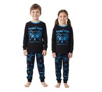 A2Z 4 Kids Game Time Blue Pyjama Set Contrast Colour PJS Matching Top Bottom Pyjamas Comfy Loungewear Dress Up Costume Gifts for Children Girls & Boys Age 5-13 Years