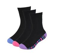A2Z 4 Kids Girls Bamboo Heel And Toe Striped Socks Pack of 3 Classic Comfortable - Socks AZ637 Striped A 3 Pack 2-3