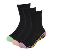 A2Z 4 Kids Girls Bamboo Heel And Toe Striped Socks Pack of 3 Classic Comfortable - Socks AZ637 Striped B 3 Pack 3-6