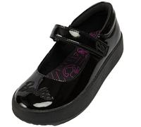 A2Z 4 Kids Girls Barbie Black Patent Mary Jane School Shoes Strap | Faux Leather Upper Creates Glossy Finish While TPR Outsole Provides Moulded Underfoot Structure Suitable For Regular Days Use