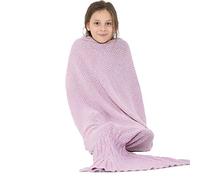 A2Z 4 Kids Girls Blanket Mermaid Tail Soft Fleece - Blanket Mermaid Knitted One Size