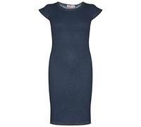 A2Z 4 Kids Girls Bodycon Midi Dress Short Sleeve Long Length Plain - Midi Dress Denim Blue 11-12