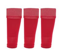 A2Z 4 Kids Girls Boys 3 Pack 40cm Football Socks Sleeve Soccer Shin Guards Sleeves - Sleeve 3 Pack Red One Size