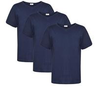 A2Z 4 Kids Girls Boys Basic Pack of 3 T-Shirt Back to School Short Sleeve - Basic T Shirt 3 Pack Navy 11-12