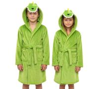 A2Z 4 Kids Girls Boys Bathrobes Crocodile Face Robe Soft Plush Fleece Nightgown - Bathrobe Crocodile 11-12