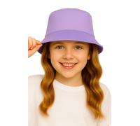A2Z 4 Kids Girls Boys Bucket Hat 100% Cotton Foldable Summer Sun - Hat Bucket 1464 Lilac 7-10 Yrs