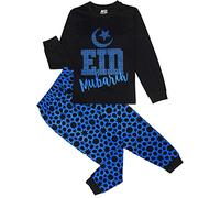 A2Z 4 Kids Girls Boys Childrens Black Eid PJS Pyjamas Sleepover - PJS Eid Black & Blue 7-8