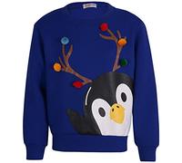 A2Z 4 Kids Girls Boys Christmas Cute Penguin Face Comfortable - Jumper Penguin Royal 5-6