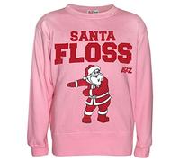 A2Z 4 Kids Girls Boys Christmas Jumper Pullover Sweatshirt - Jumper Santa Floss Baby Pink 3-4