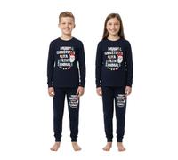 A2Z 4 Kids Girls Boys Christmas Pyjamas Children PJS 2 Piece Festive Set - PJS 199 Ya Filthy Navy_7-8