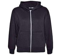 A2Z 4 Kids Girls Boys Classic Plain Full Zip-Up Hooded - Hoodie Plain Black 7-8