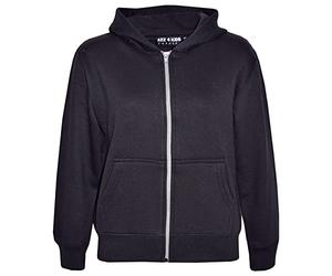 A2Z 4 Kids Girls Boys Classic Plain Tie Dye Print Full Zip Up Hooded Zipper Top Jacket - Zipper Black 7-8