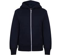 A2Z 4 Kids Girls Boys Classic Plain Tie Dye Print Full Zip Up Hooded Zipper Top Jacket - Zipper Navy 9-10