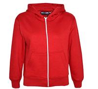 A2Z 4 Kids Girls Boys Classic Plain Tie Dye Print Full Zip Up Hooded Zipper Top Jacket - Zipper Red 13.