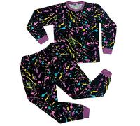 A2Z 4 Kids Girls Boys Colour Tie Dye Splash Pyjamas Cosplay Sleepwear Children PJs 2 Piece Set Lounge Suit for Children Unisex Top Bottom Pyjamas Loungewear Dress Up Attire Gifts Girls Boys
