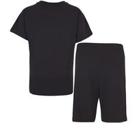 A2Z 4 Kids Girls Boys Cotton Raglan Sleeves Plain Pyjamas - PJS Plain 228 Black 11-12