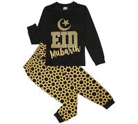 A2Z 4 Kids Girls Boys Eid Cotton Outfit - PJS Eid Black_13