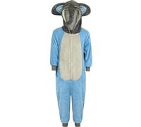 A2Z 4 Kids Girls Boys Elephant Onesie 2-Tone Elephant Theme Jumpsuits Soft Plush Fleece Playsuit Kids Hooded Lounge Suit One Piece Nativity Cosplay Suit All in One Animal Pyjamas For Kids Age 3-14 Yrs