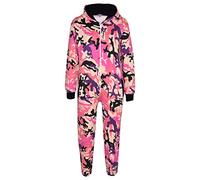 A2Z 4 Kids Girls Boys Fleece Onesie Camouflage Soft Plush - Fleece Onesie A2Z Camo Baby Pink 11-12.