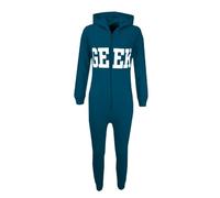 A2Z 4 Kids Girls Boys GEEK Hooded Onesie Jumpsuit Children Hooded - Geek Onesie Turquoise 13.1