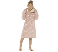A2Z 4 Kids Girls Boys Glow in The Dark Hooded Blanket Heart - Snuggle AZ012 Hearts Beige 9-12