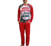 A2Z 4 Kids Girls Boys Merry Christmas - PJS Ya Filthy 775 Red 3XL