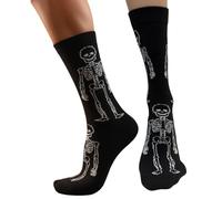 A2Z 4 Kids Girls Boys Novelty Halloween Skeleton Boo Socks Comfortable - Socks AZ973 Skeleton Black 3-6