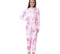 A2Z 4 Kids Girls Boys Onesie One Piece Kids Pyjamas Sleepsuit Soft Feel Comfortable - Cotton Onesie 250 Tie Dye Pink 7-8