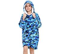 A2Z 4 Kids Girls Boys Oversized Hoodie Camouflage - Snuggle 952 Camo Blue One Size