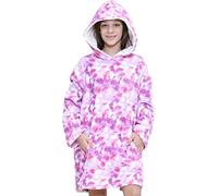 A2Z 4 Kids Girls Boys Oversized Hoodie Snuggle Blanket Super Soft Fleece - Snuggle 956 T.D Lilac Kids