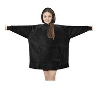 A2Z 4 Kids Girls Boys Oversized Hoodie Snuggle with Plush Warmth Sherpa Fleece Lining - Snuggle 958 Black Kids 11-14