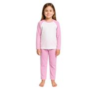 A2Z 4 Kids Girls Boys Pjs Plain Pyjamas Set Lounge Suit Top Bottom - PJS Plain Baby Pink 11-12